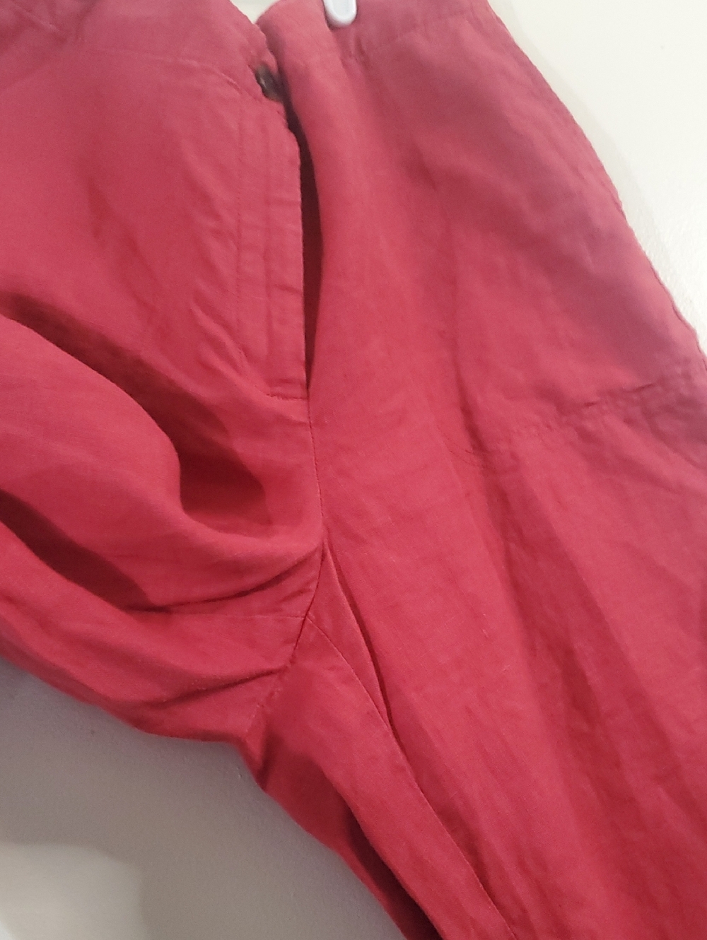 J.Jill Love Linen Wide-Leg Crop Pants Size Large Red Pink Resortwear Summer - Picture 4 of 15
